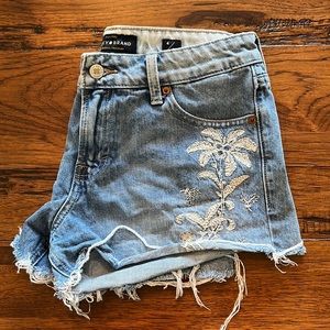 Lucky Brand embroidered Denim Shorts